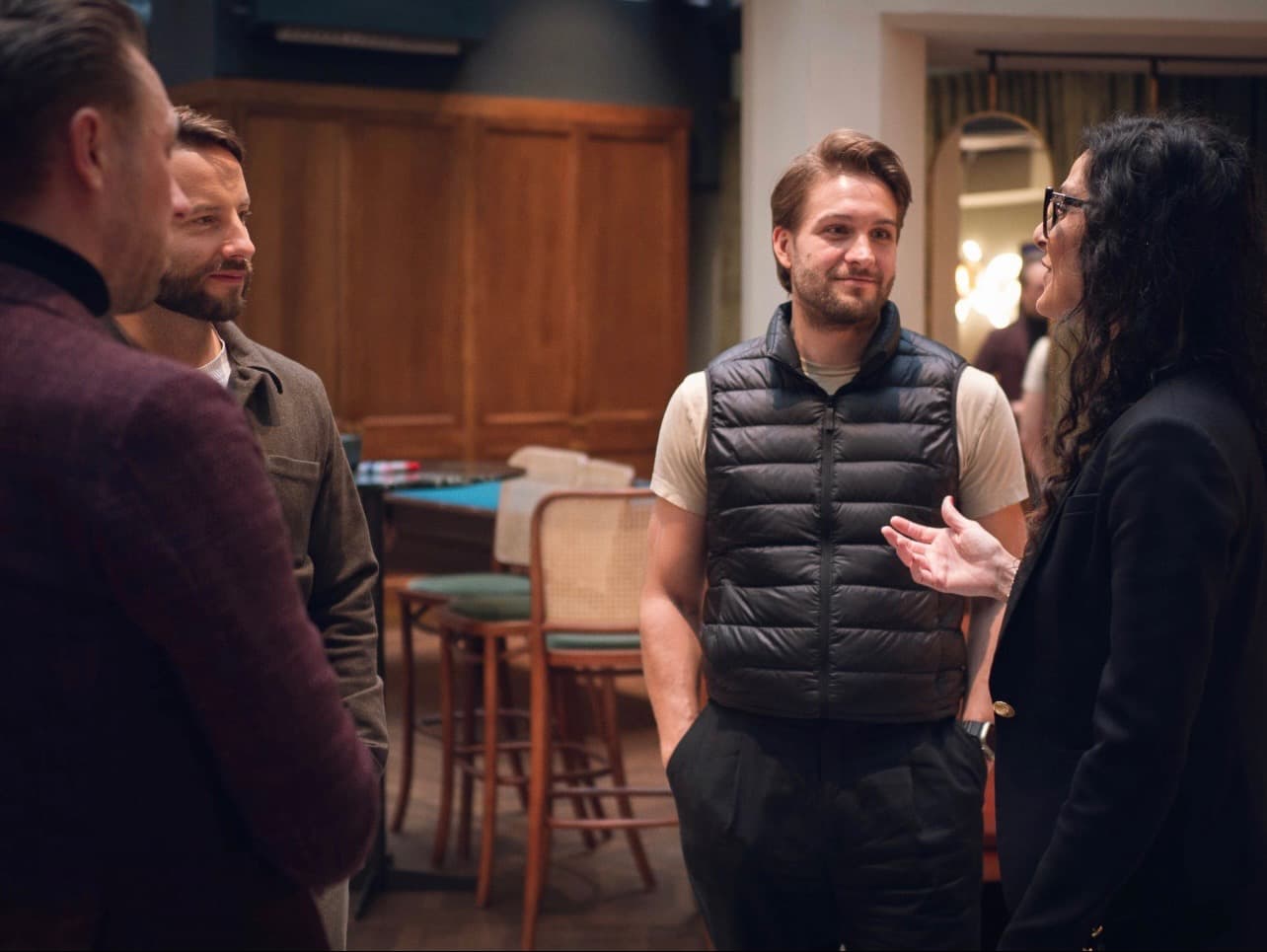 Tom Axberg in conversation with clients